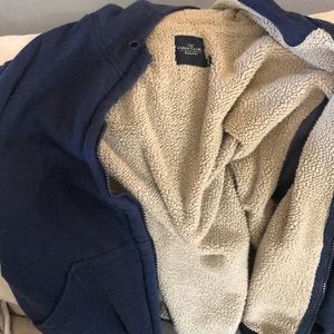 Men’s faded glory Sherpa lined zip up hoodie